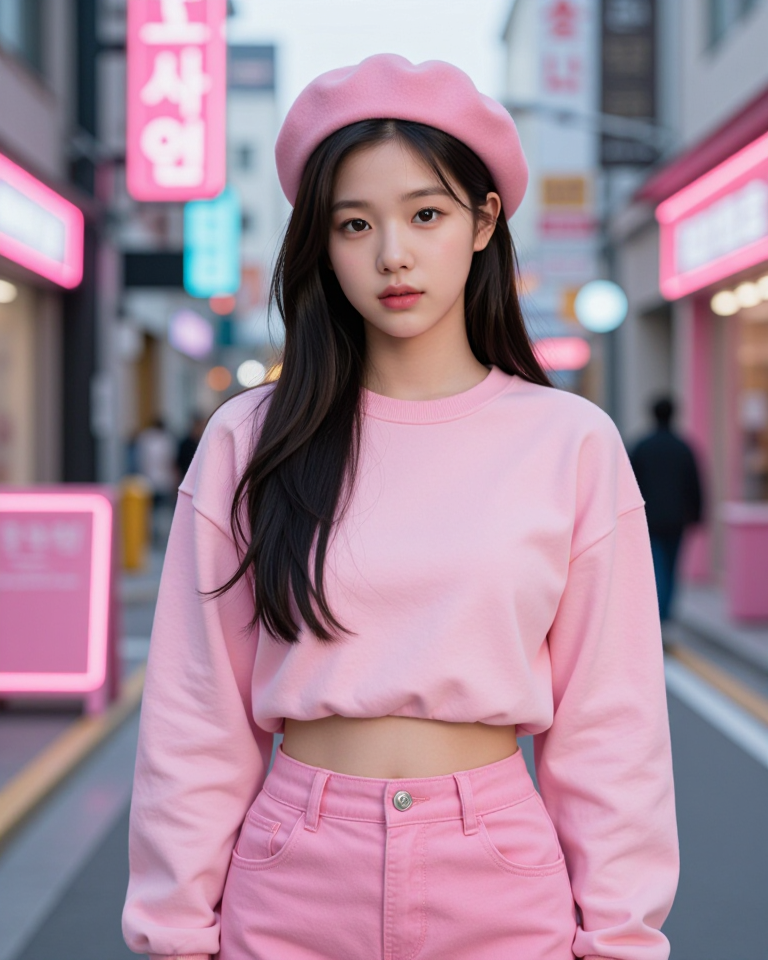 핑크빛 오후의 소녀
