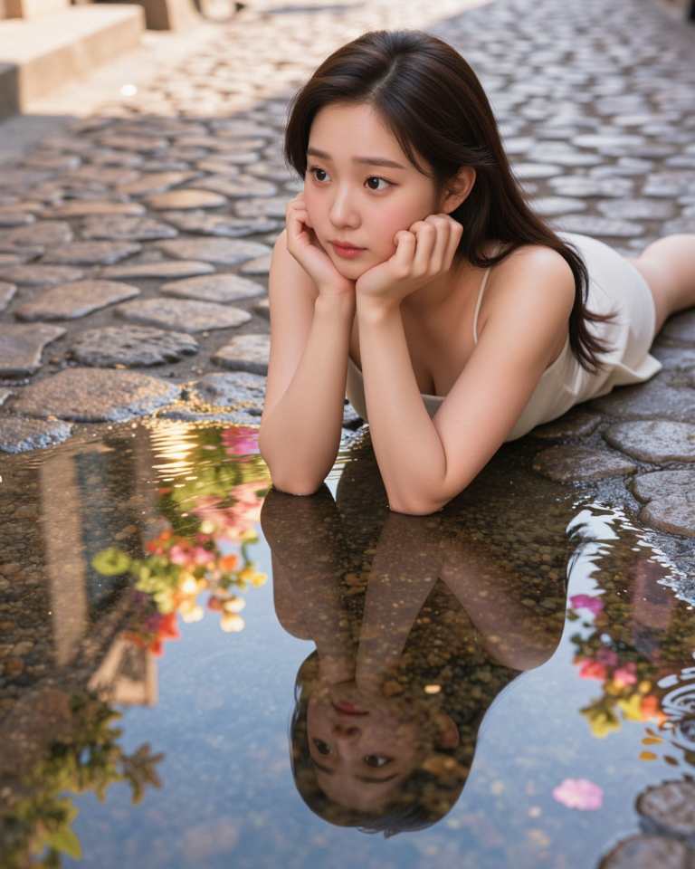 물웅덩이에 비친 세상